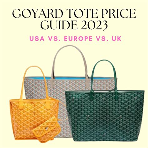 price goyard tote bag|goyard 233 bag price 2022.